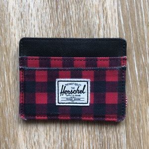 Herschel Red Buffalo Plaid Charlie Wallet